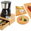 Bamboo K-Cup Coffee Pod Holder and the 3-Piece Bamboo Cutting Board with Mobile Holder.